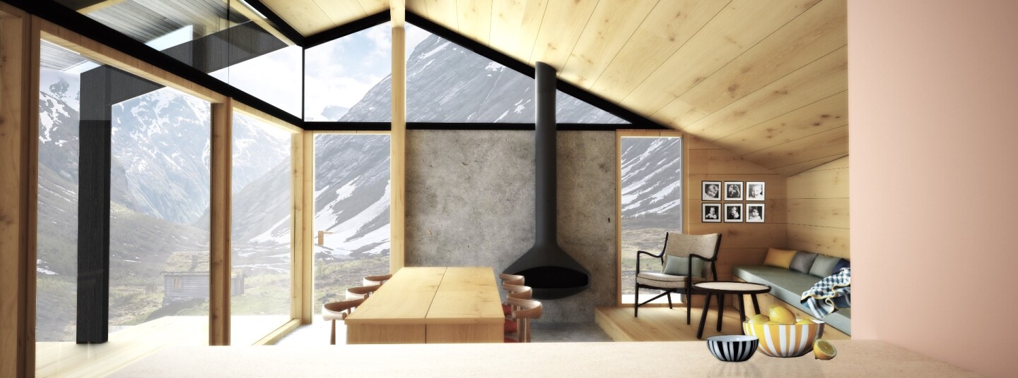 The Gapahuk's interior includes a bathroom with toilet and shower, a second small toilet, and three bedrooms