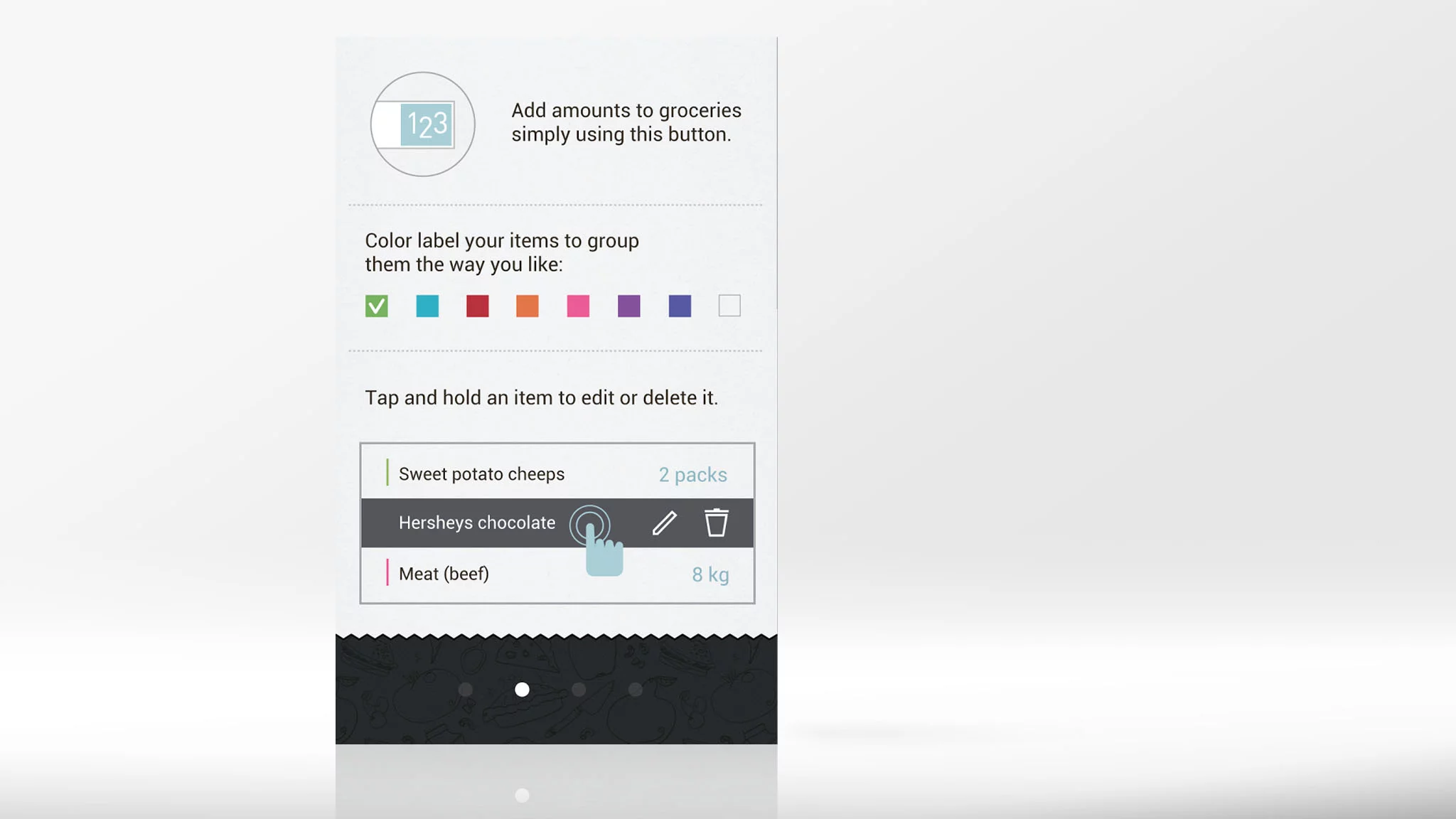 Buy Me a Pie is a slick and simple grocery list app