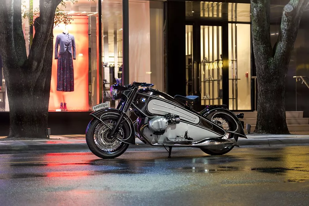 NMoto R NineT Nostalgia: you'll have to deem which buildings are worthy of parking it outside