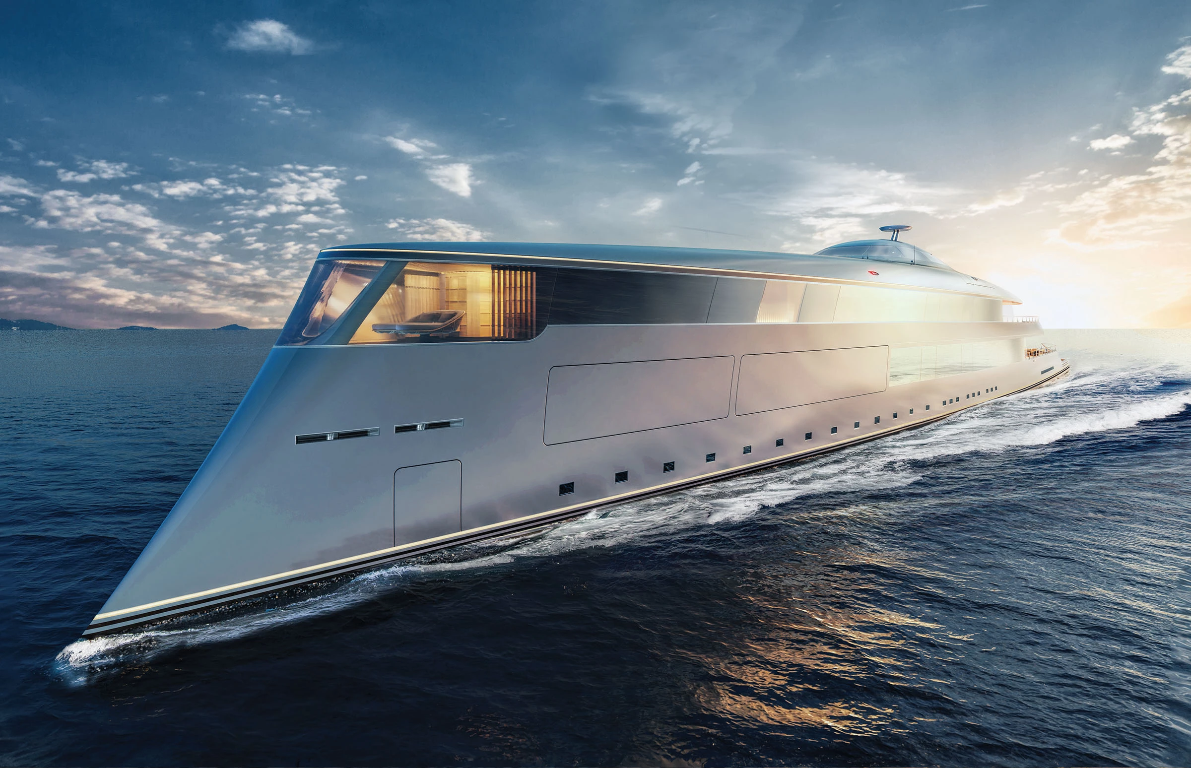 Sinot's hydrogen-powered Aqua superyacht is an extraordinary design