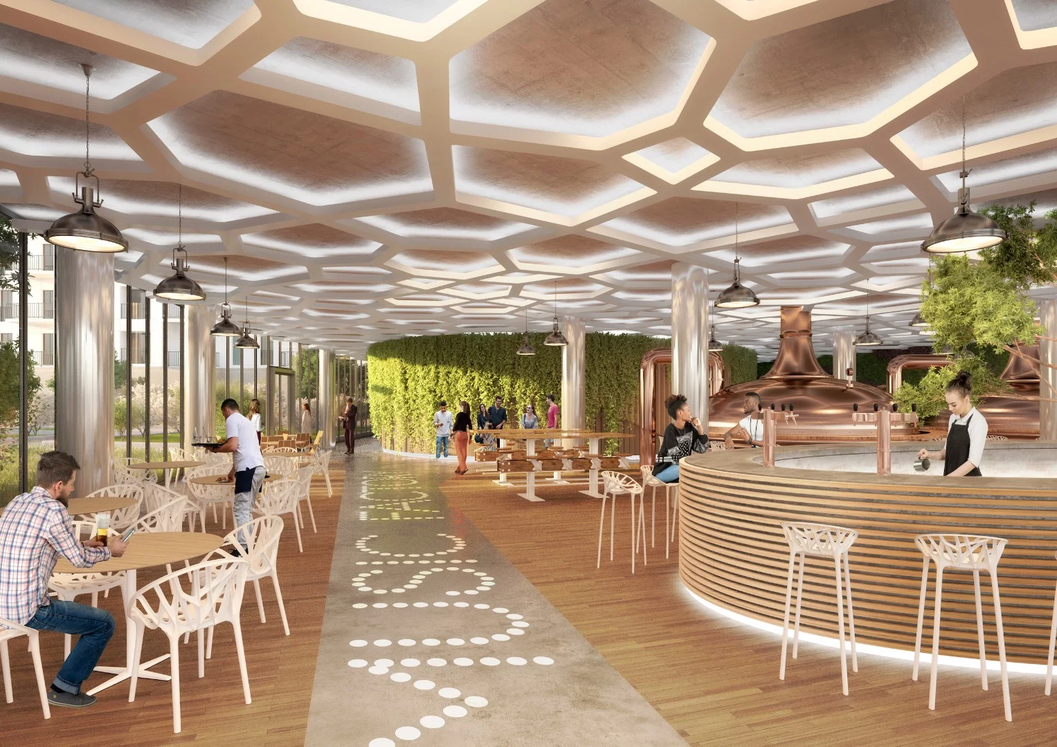 Geothermal and solar power would account for 60 percent of heating and hot water and up to 40 percent of Arboricole's electrical use