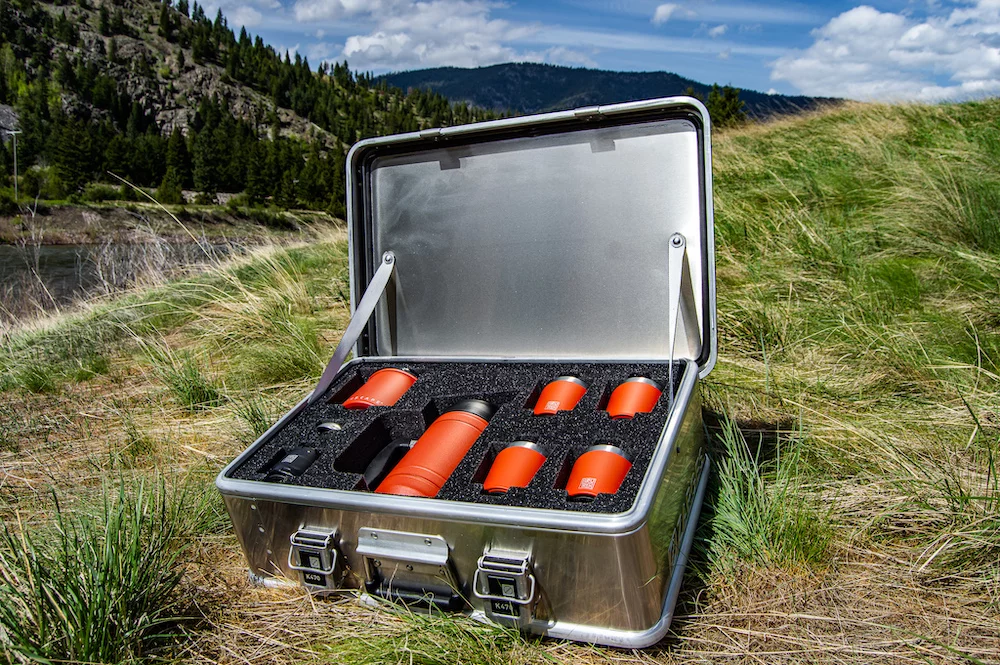 The BruTrek Expedition Coffee Kit is ready to travel across continent and globe