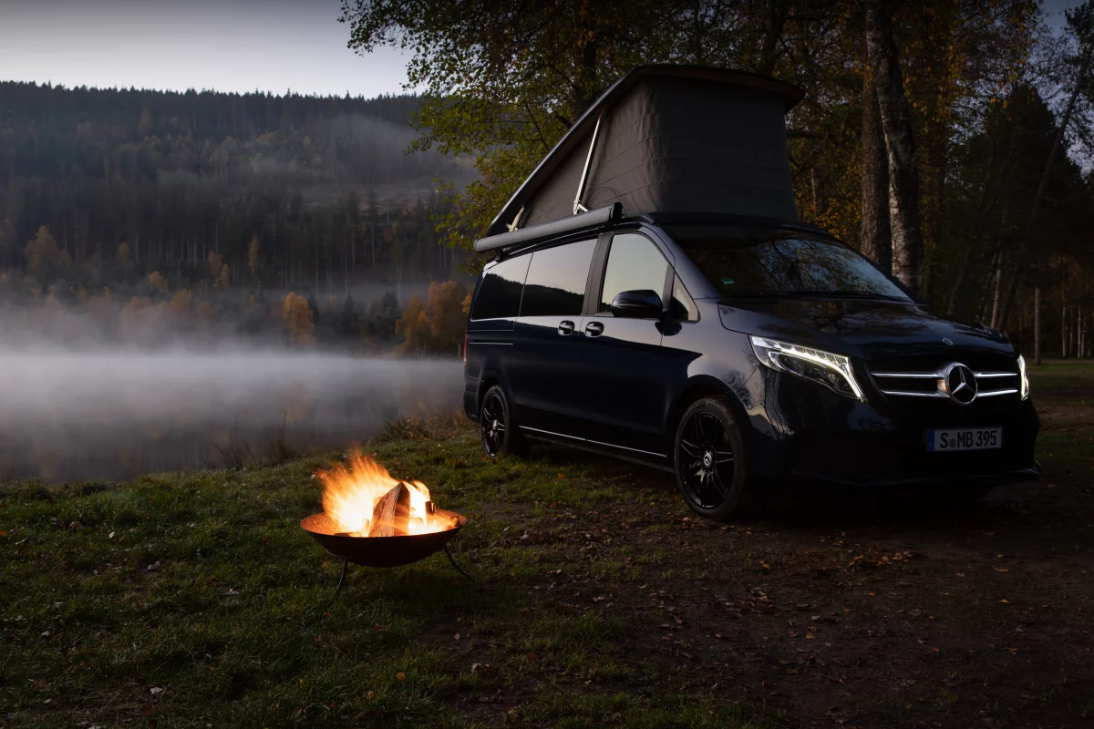 Rustic camping meets connected van life