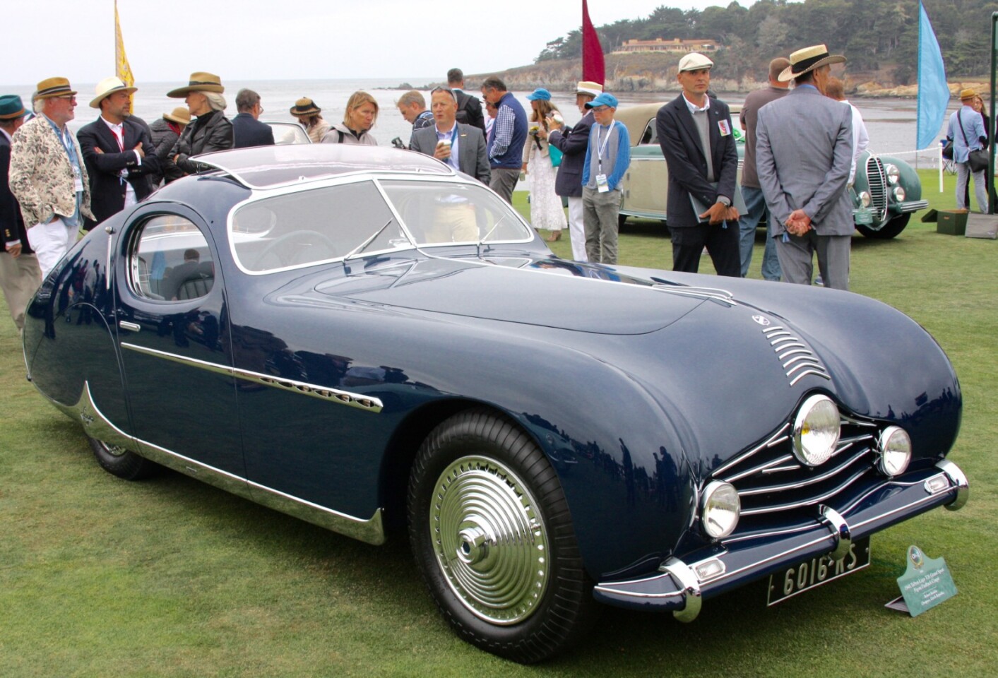 First in Class O1 (Postwar Touring) was this 1948 Talbot-Lago T26 Grand Sport Figoni Fastback Coupé, owned by Robert Kudela, Chropyně, Czech Republic