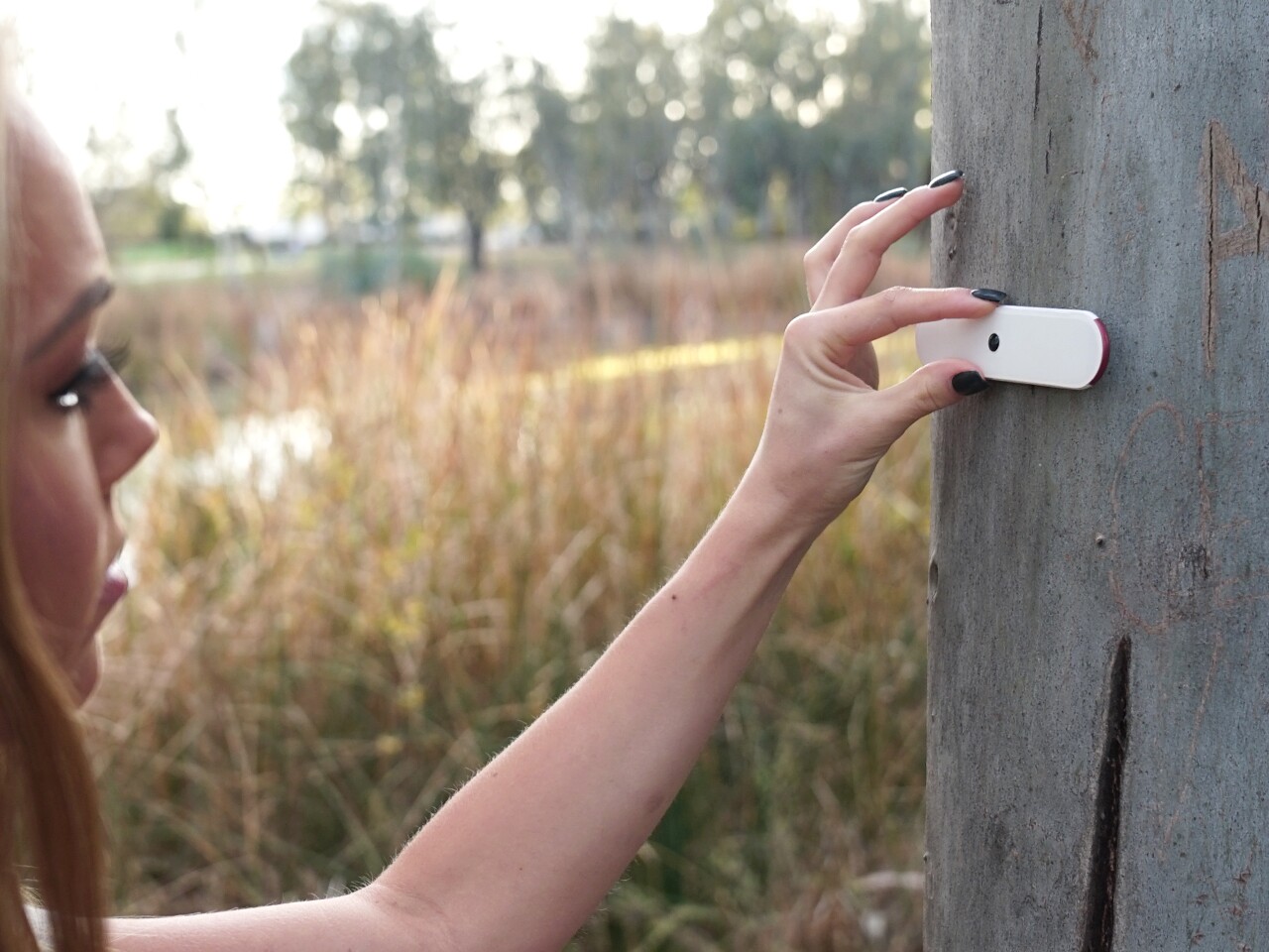 The Evo GoCam has a cleanable, reusable adhesive back panel, meaning that not only can it be propped up against things, but it can also be stuck to flat surfaces such as walls