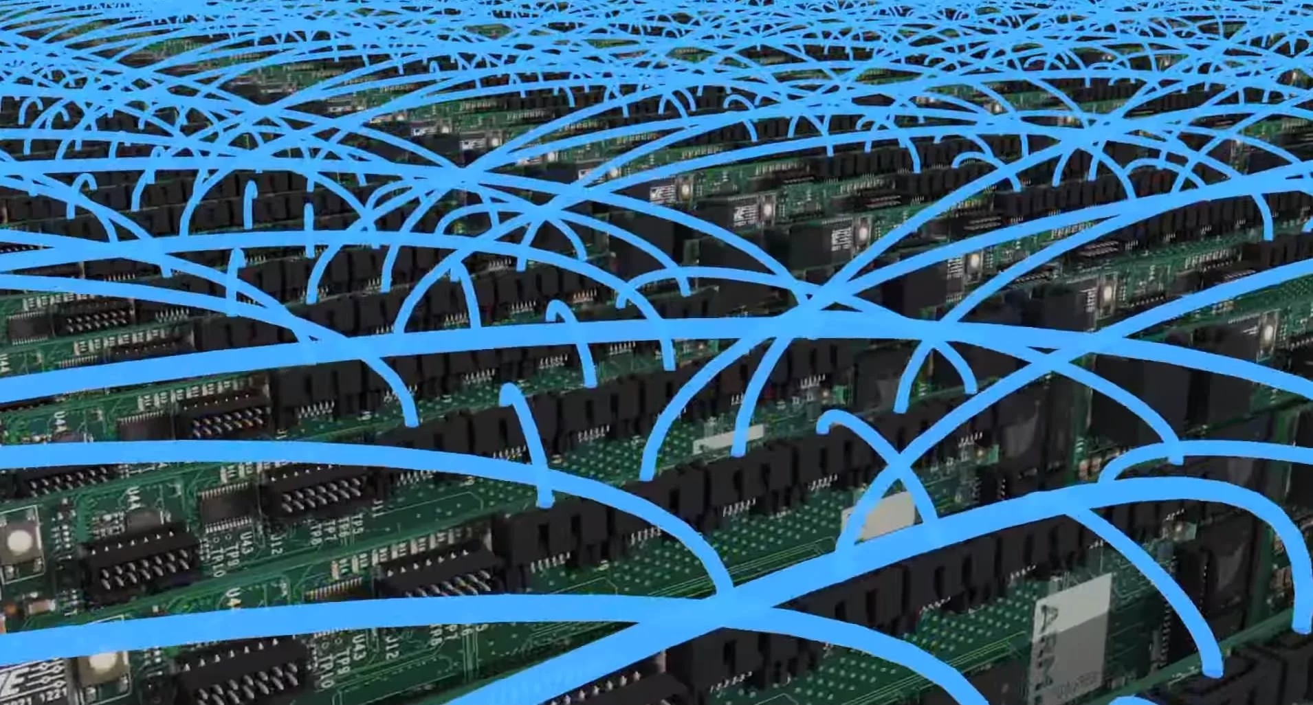 A detail of the interconnection network between the processing cores