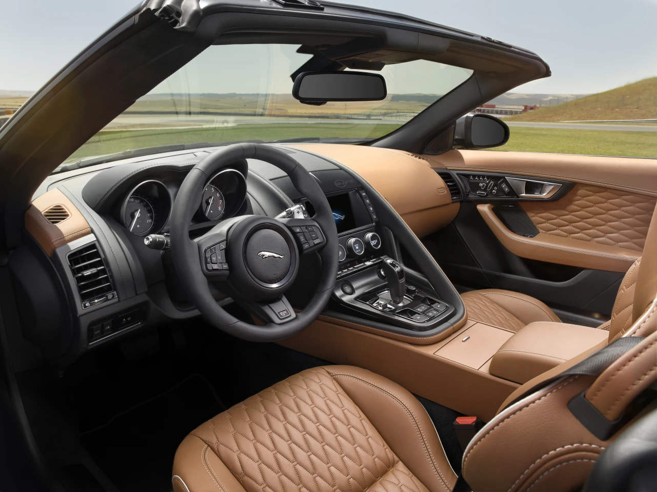The Jaguar F-Type SVR convertible interior
