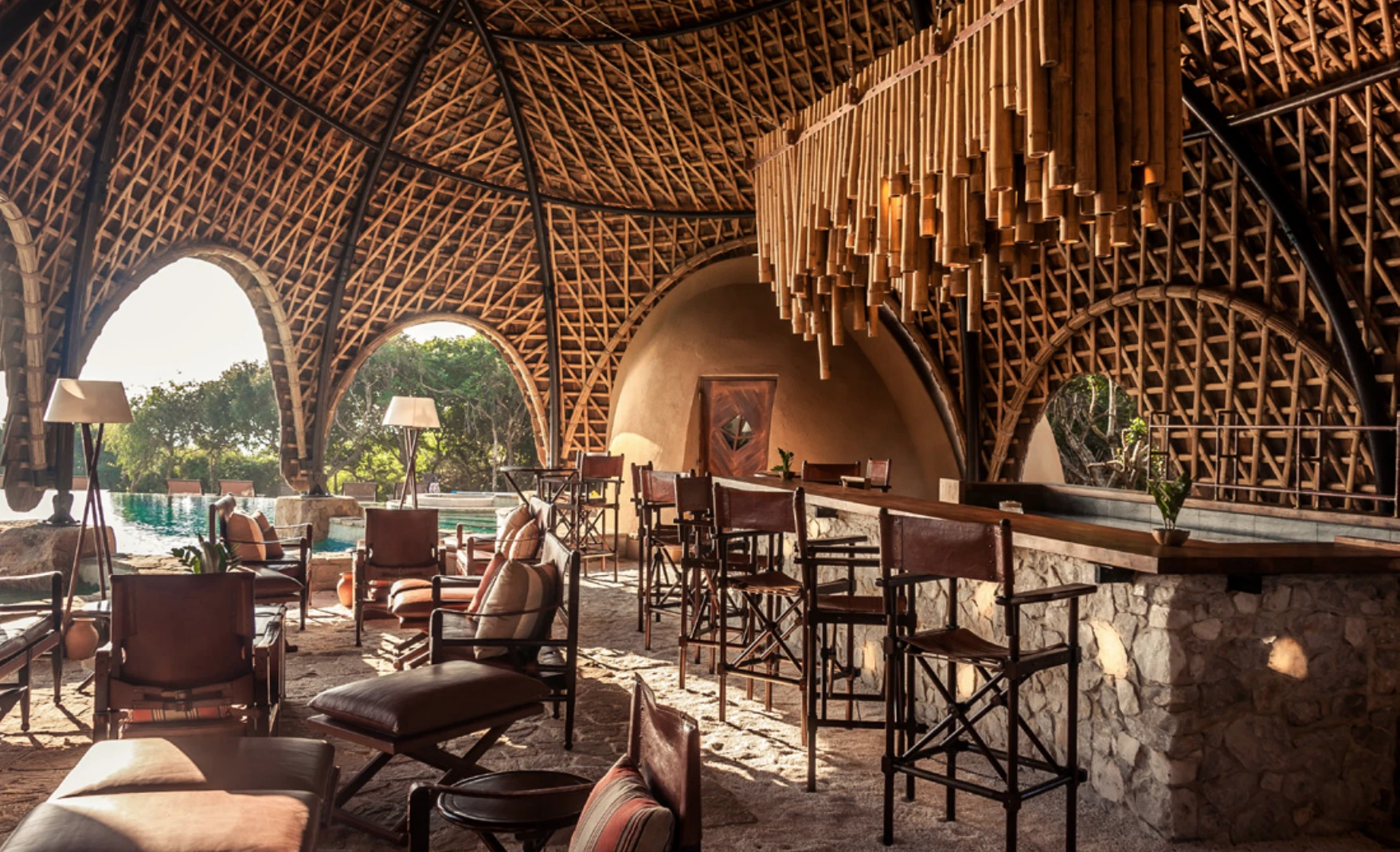 The Wild Coast Tented Lodge in Sri Lanka earned a Special prize for an Exterior in the restaurants category at the 2018 Prix Versailles World Architecture Awards