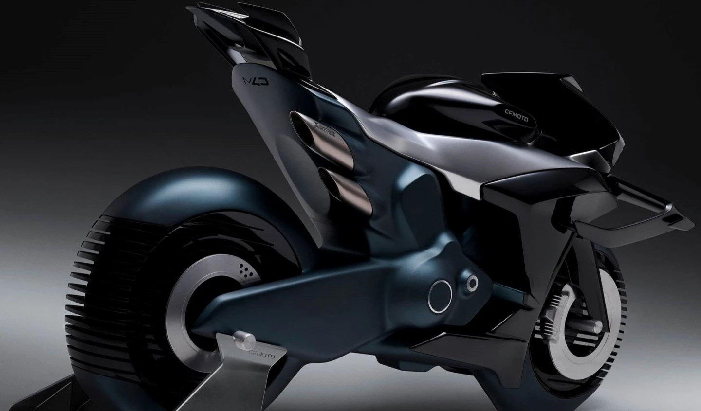 The enclosed wheels are only an aesthetic touch element of the concept, unlikely to come to the production model