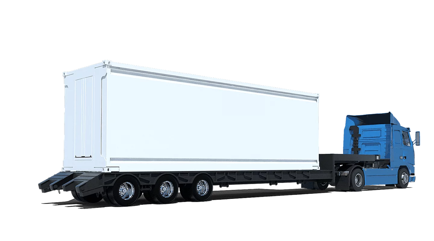 The unit can be transported on a standard truck