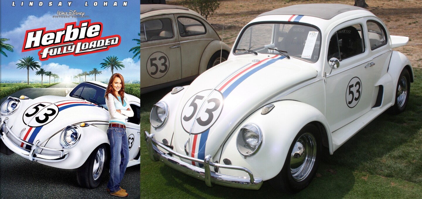 Mecum Lot F137 in Monterey was the "street racer" Herbie in the film, and it was the "hero car", the best-looking, most visually accurate car reserved for close-up scenes. Hence this car would have been the one used whenever Maggie Peyton (played by Lindsay Lohan in the film) was filmed inside Herbie. Strangely, it was the cheapest of the three Herbies when the hammer fell at $70,000 ($77,000 with buyers commission), but it still managed to become the seventh most valuable Volkswagen Beetle in history at that price