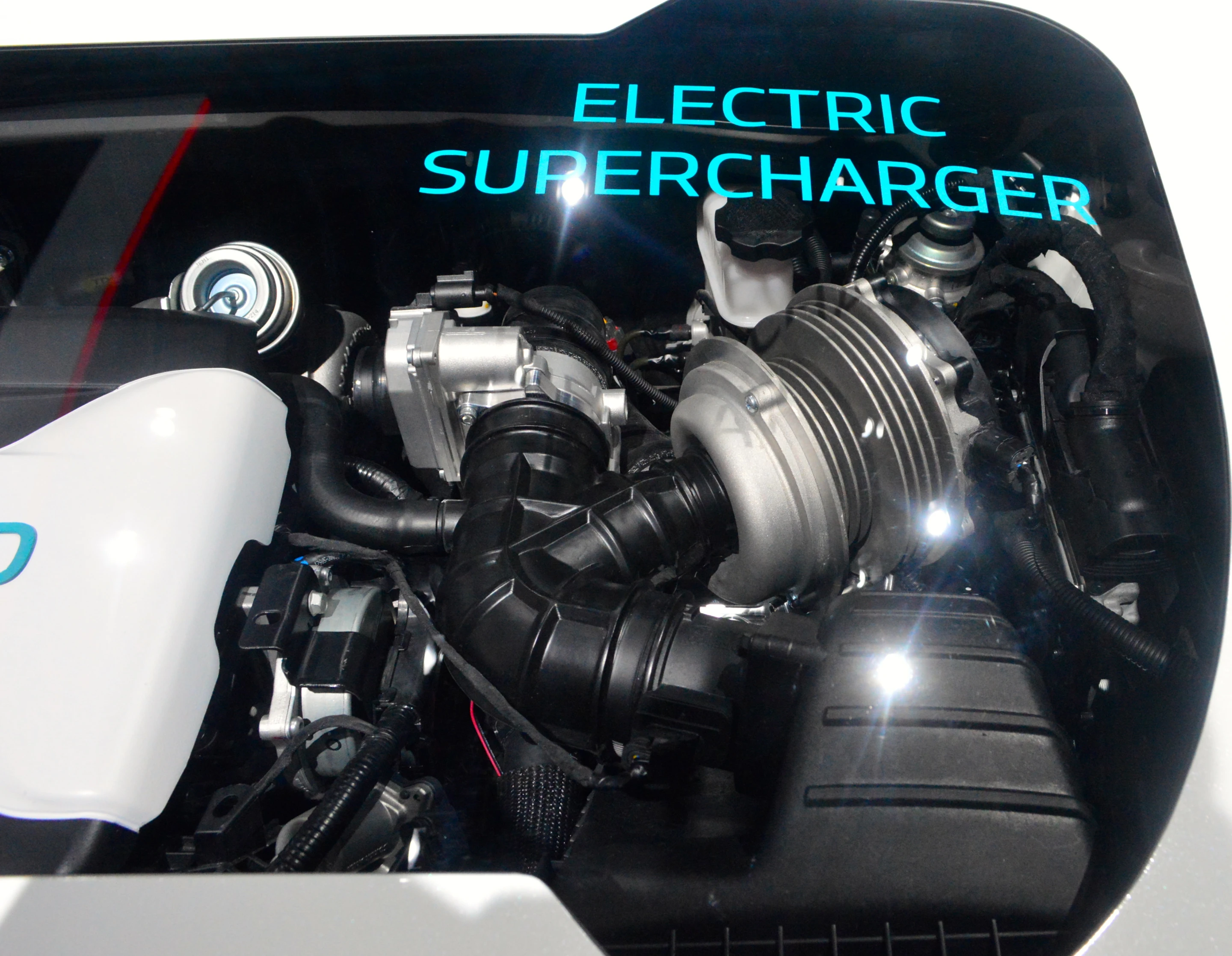The electric supercharger assists the turbo diesel engine in torque and power production (Photo: C.C. Weiss/Gizmag)