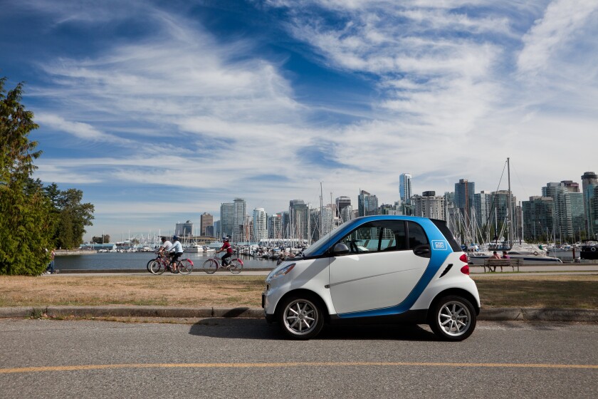 The first Canadian car2go car-sharing program is about to be launched in the city of Vancouver