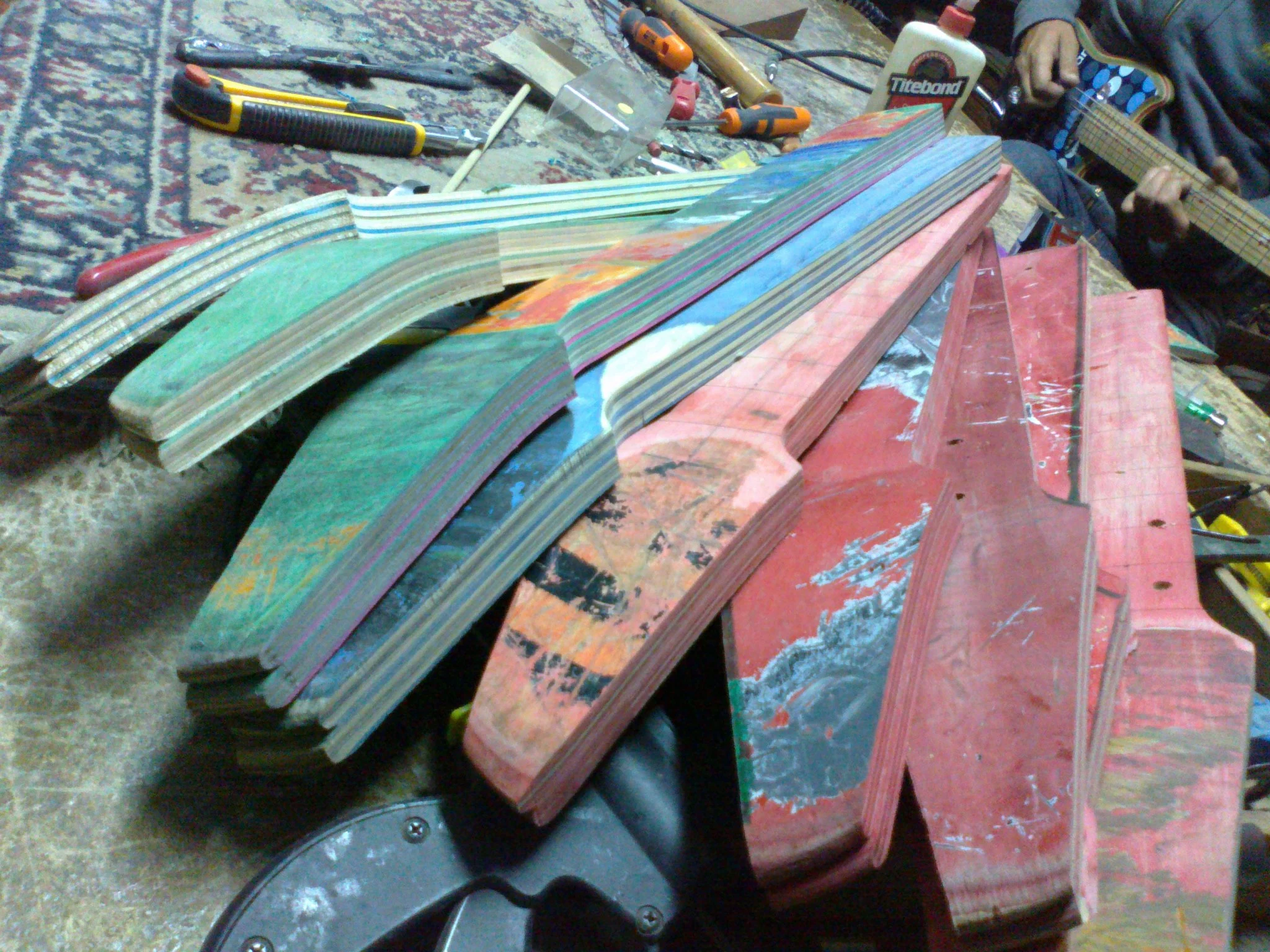 Layred maple board necks almost ready for play time