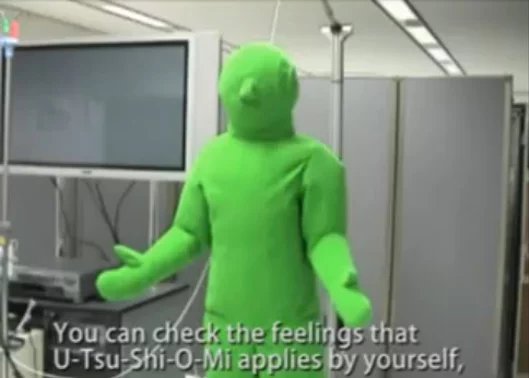 The original prototype had heavy padding, which meant that the digital character was often surrounded by a strange halo effect