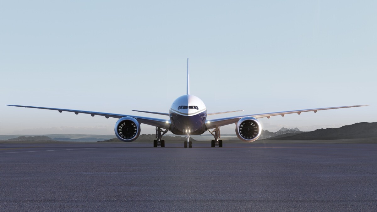 The BBJ 777X has a new folding wingtip that allows it to use standard airport gates