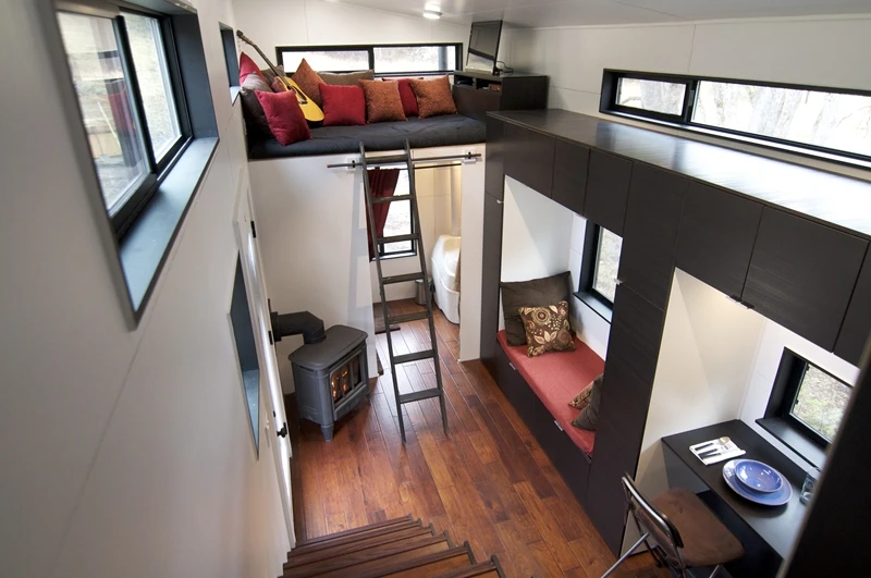 The second raised area is used to accommodate guests or to watch movies