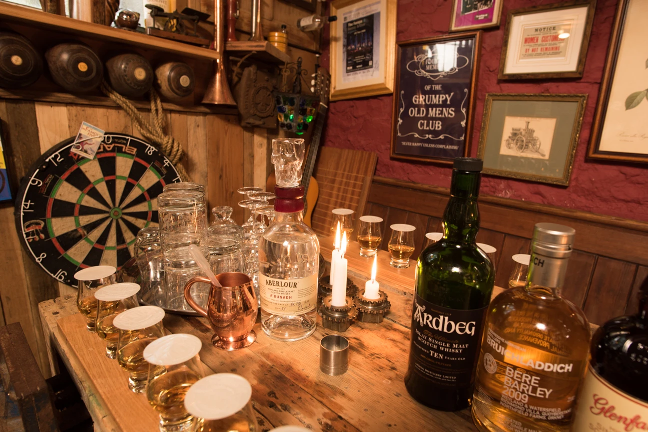 Whisky HQ is kitted-out like a proper little pub