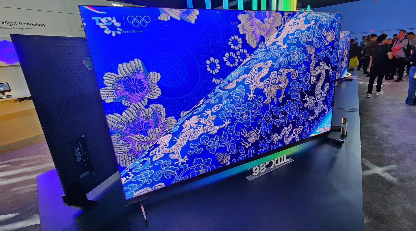 The textures on the 98-inch TCL X11 model looked "crazy amazing" at CES 2026
