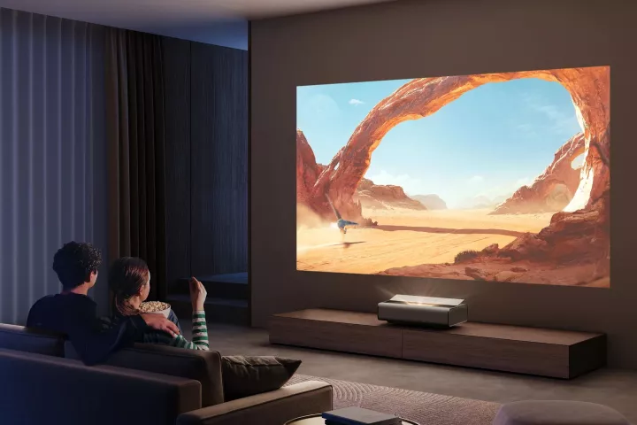 The XGIMI Aura 2 features a dual light source for "remarkable detail and vivid colors"