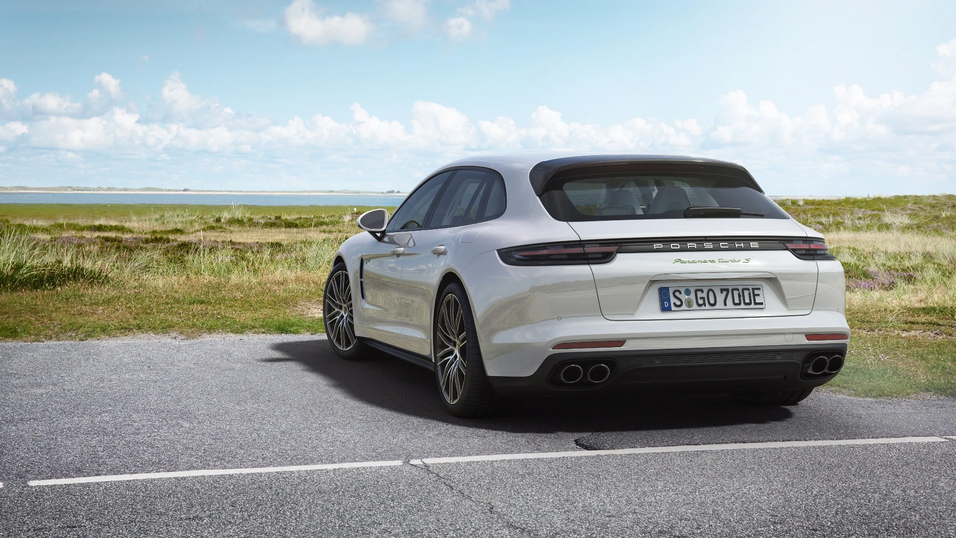 The Panamera Sport Turismo E-Hybrid is somewhere between a wagon and a coupe