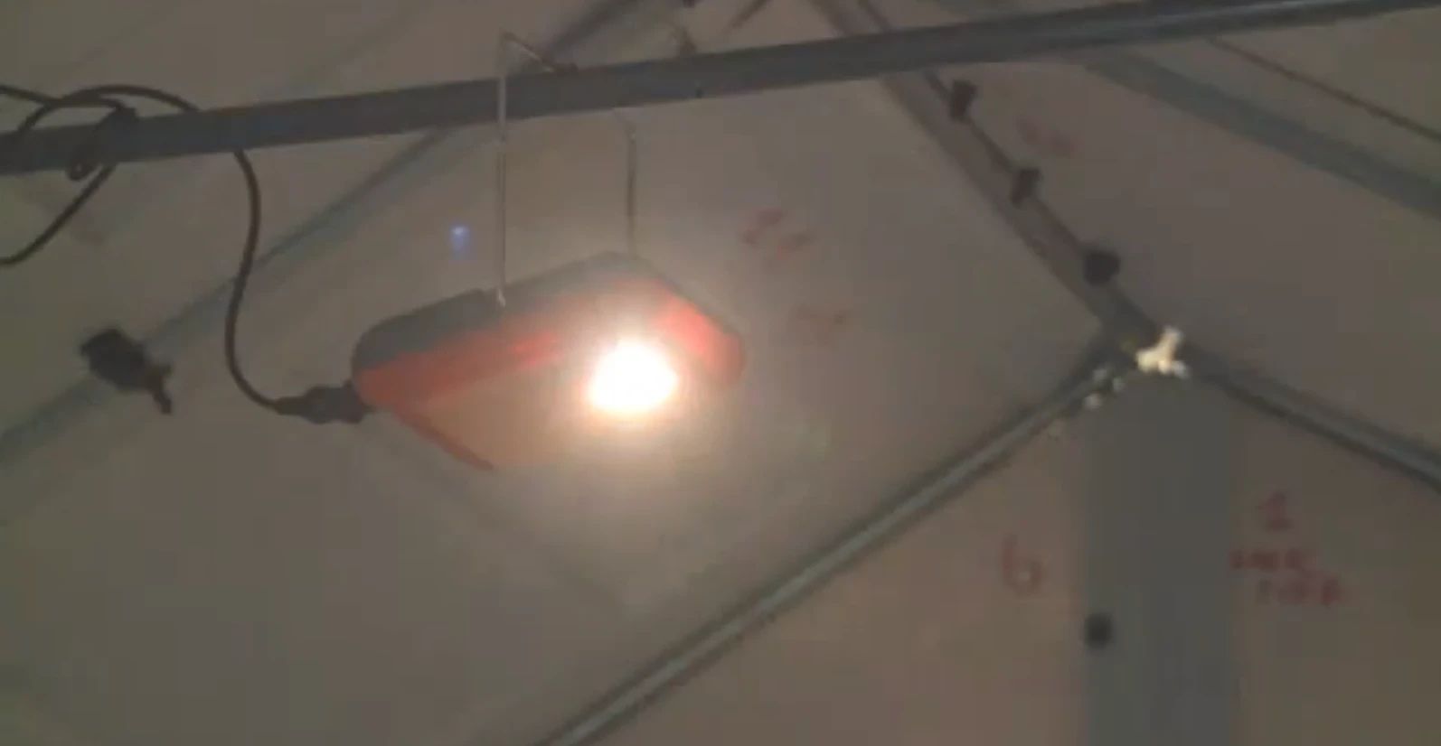 The solar panel provides power for nighttime use