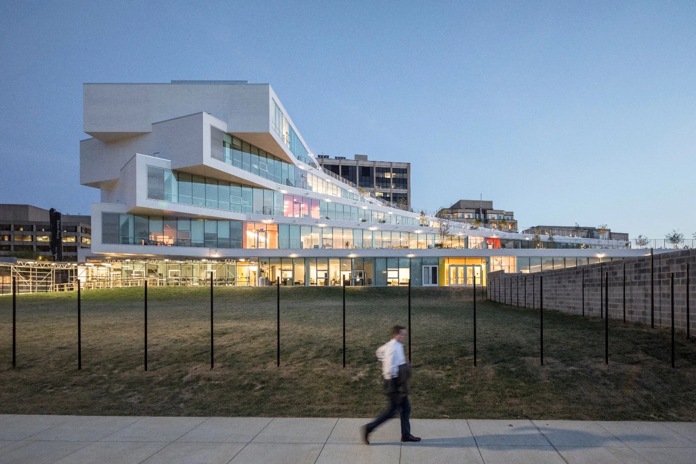 The Heights' white exterior is partly informed by the surrounding architecture