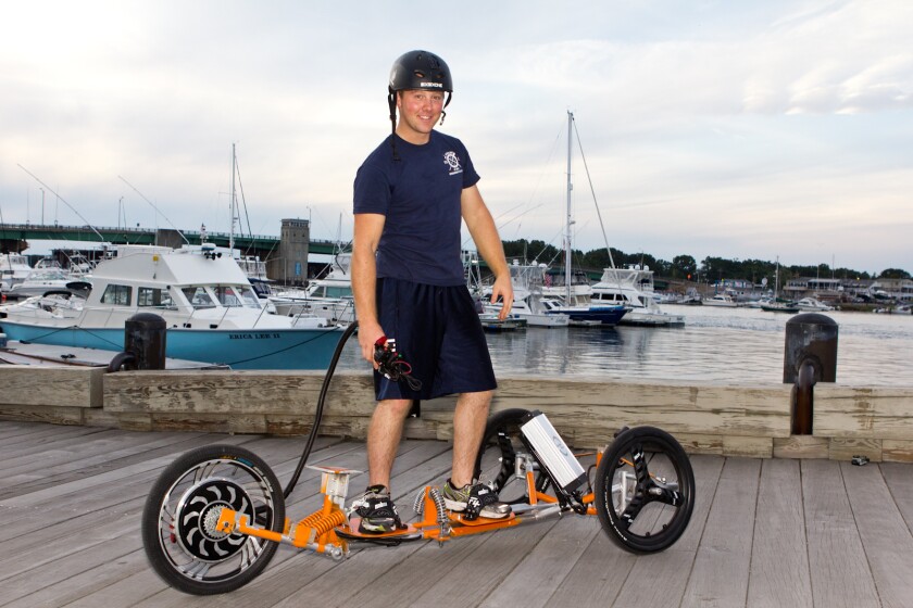 Black Sparrow Industries says the Tribey has a range of about 18 miles on a single charge