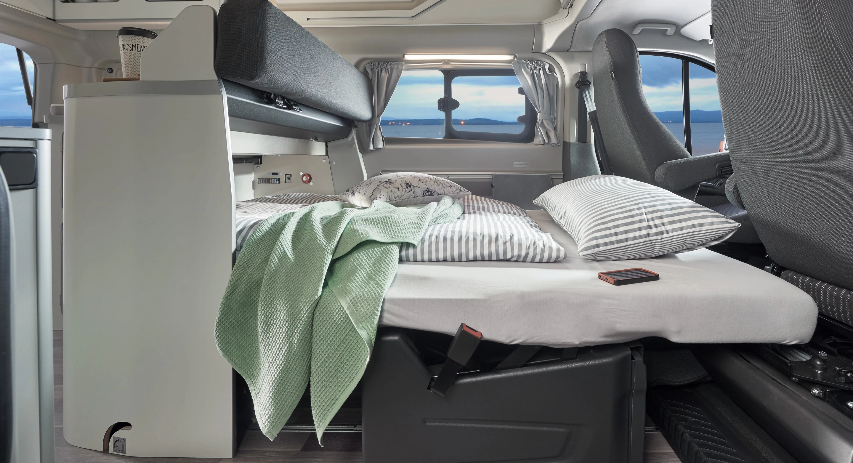 Convertible double front bed