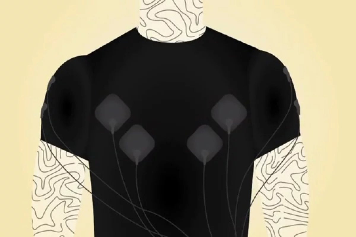 Squid uses EMG sensors to keep track of the electrical activity of muscles during a workout