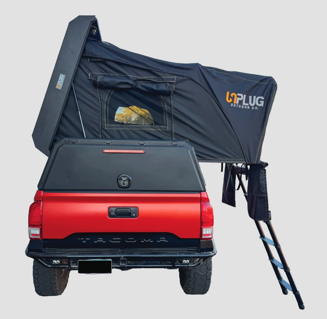 Falvour Unplug Unplug Outdoor Trailster stealthy fold-out camper pickup cap