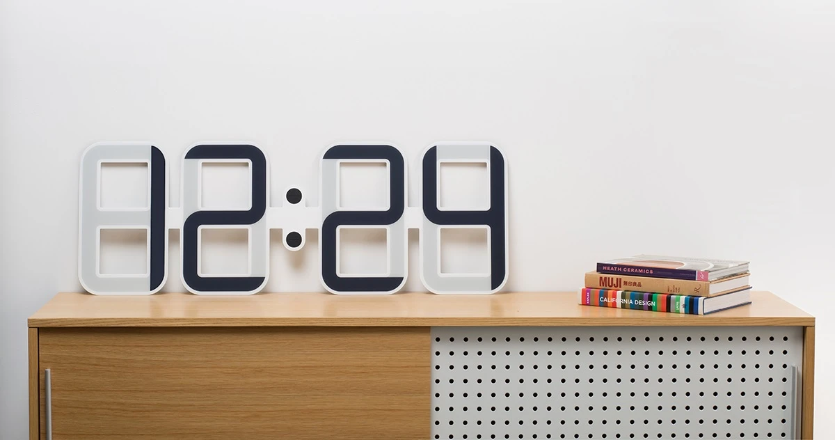 The Twelve24 ClockONE is the world's first E-Ink wall clock, which gives it several advantages over traditional designs