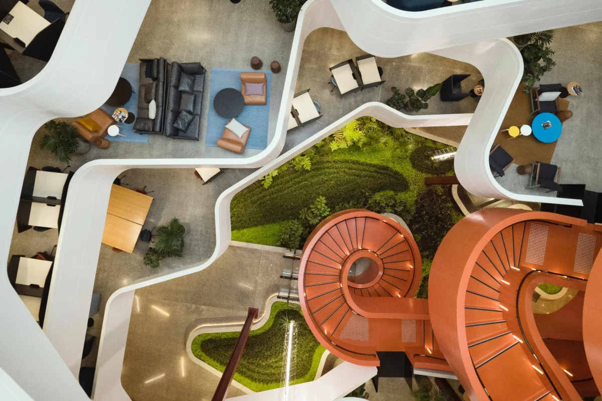 Australia's B/Hive, Smales Farm, by BVN, in association with Jasmax, is one of the 534 projects shortlisted for this year's Inside World Festival of Interiors. The project is a finalist in the Health & Education category