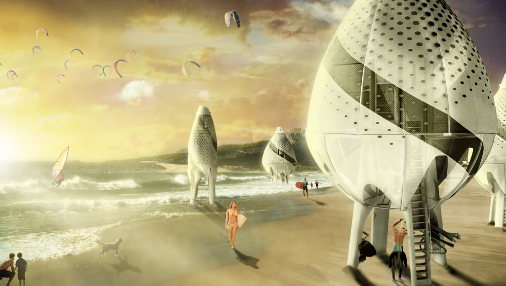 Surftopia by Eduardo Camarena Estébanez and María Urigoitia Villanueva received Special Recognition in this year's Laka Competition