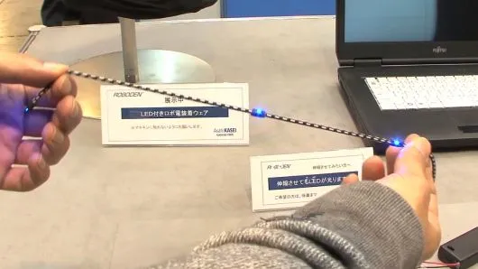 Japanese company Asahi Kasei Fibers has developed Roboden, an elastic electric cable inspired by the extensibility of human skin