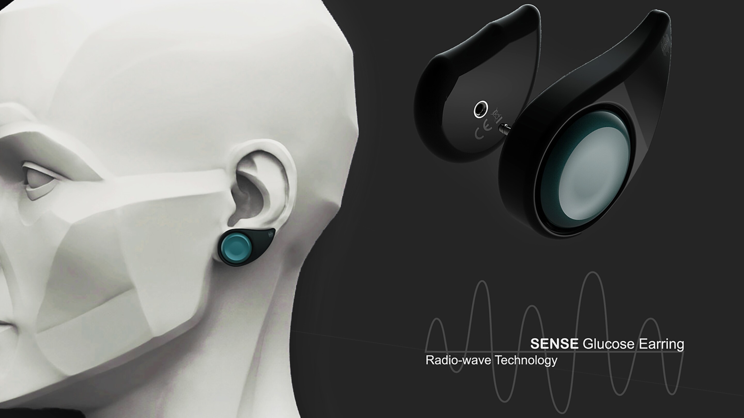 Glucose earring concept imagines blood sugar tracking via the earlobe
