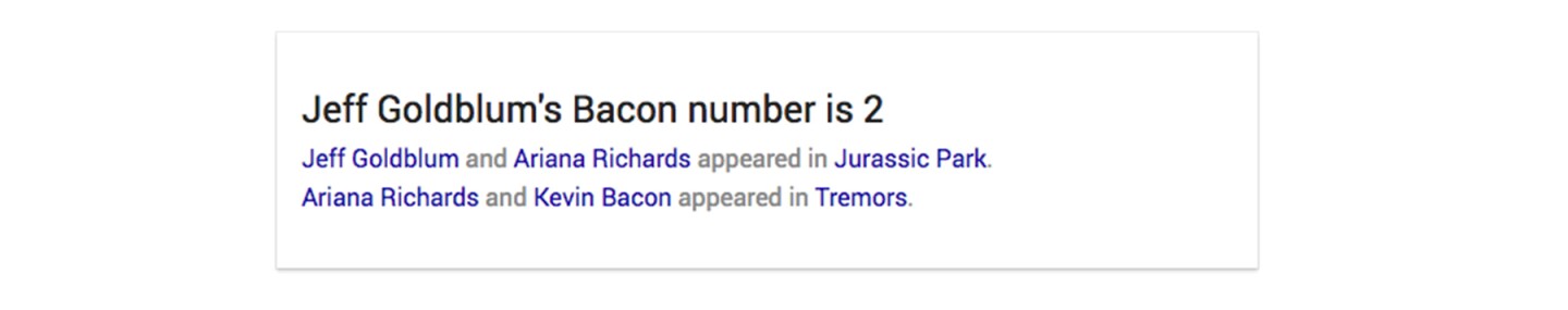 Google will play "Six degrees from Kevin Bacon" with you
