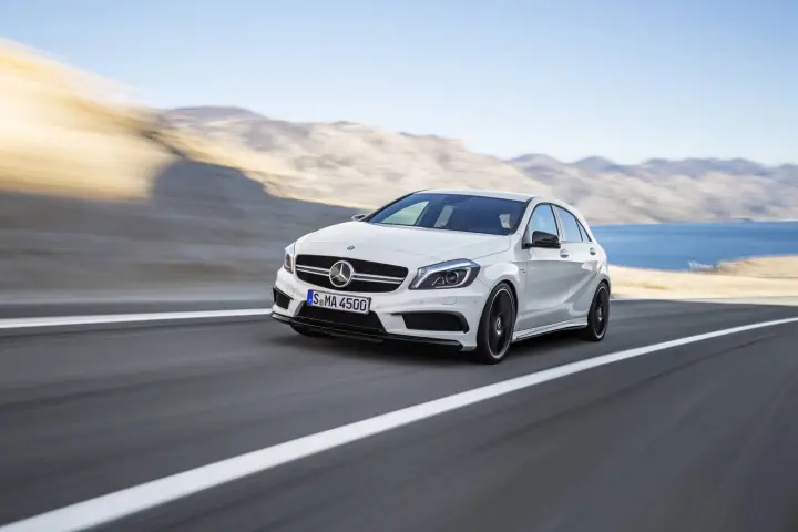 The A 45 AMG boasts the most powerful series production four-cylinder engine in the world