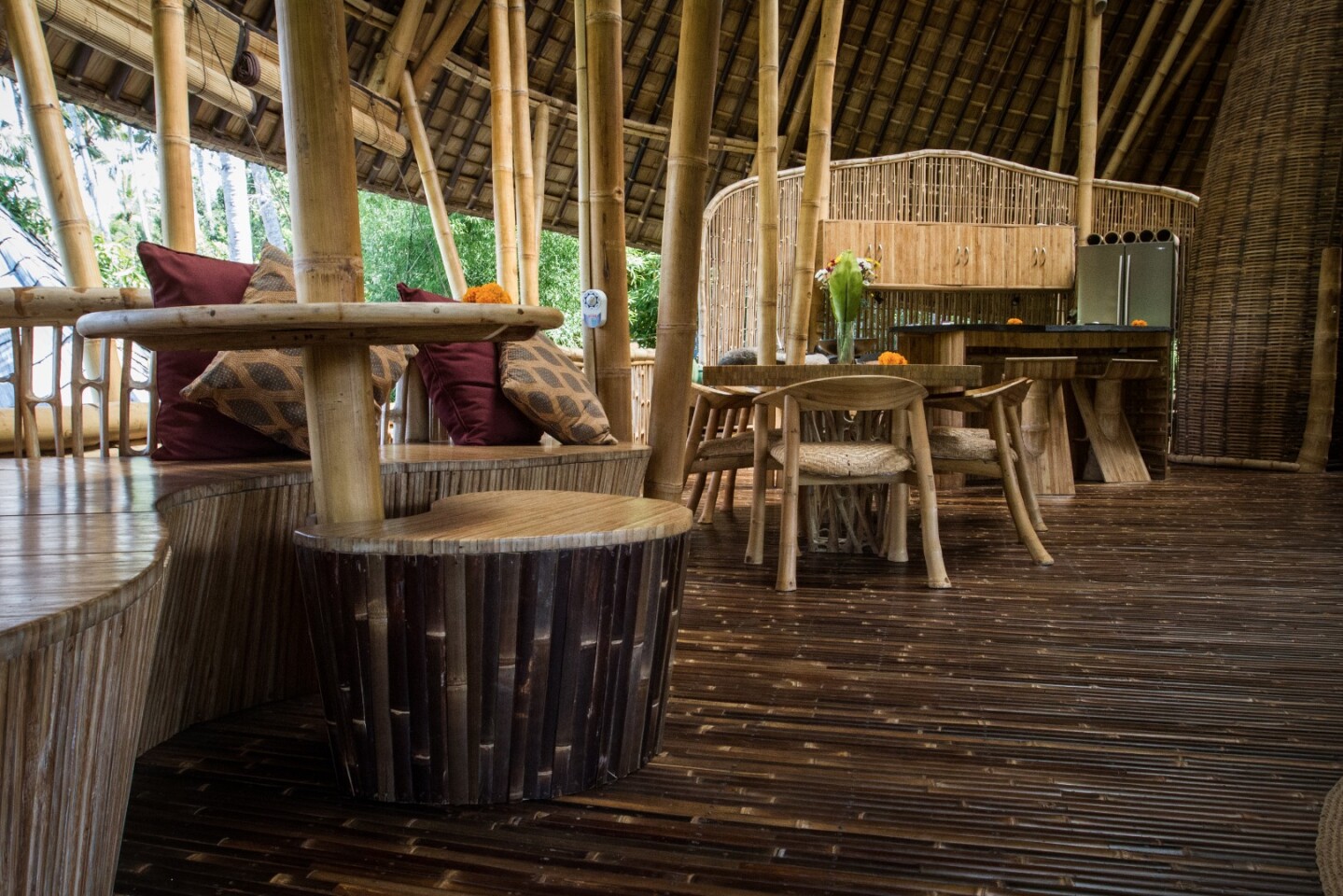 Living area at the Green Village's Temple House