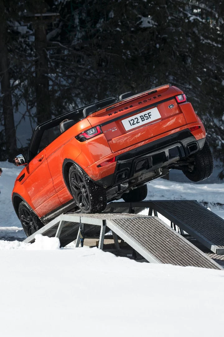 The Evoque Convertible is built to handle off-road situations