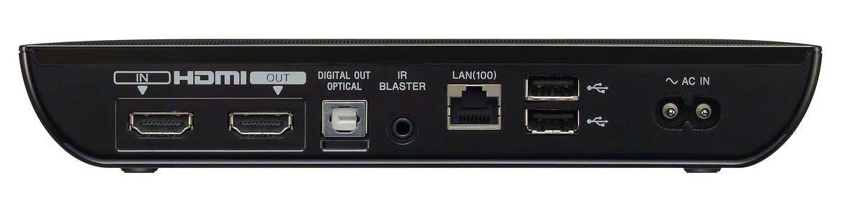 The Sony Google TV box has two HDMIs, two USB, an optical, and a number of other inputs