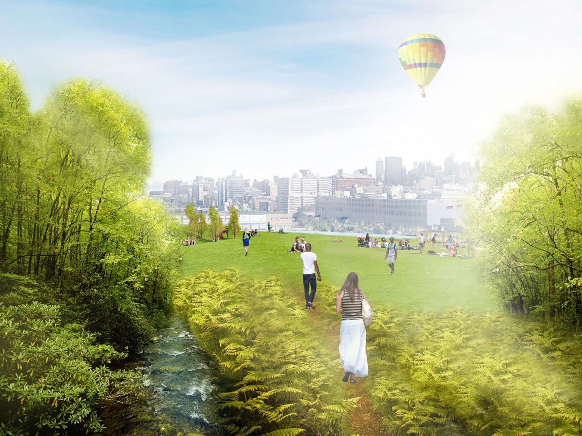 Each island would provide new green space or parkland for the city