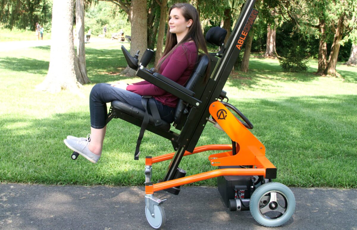 The AbleChair can power along at up to 4 mph