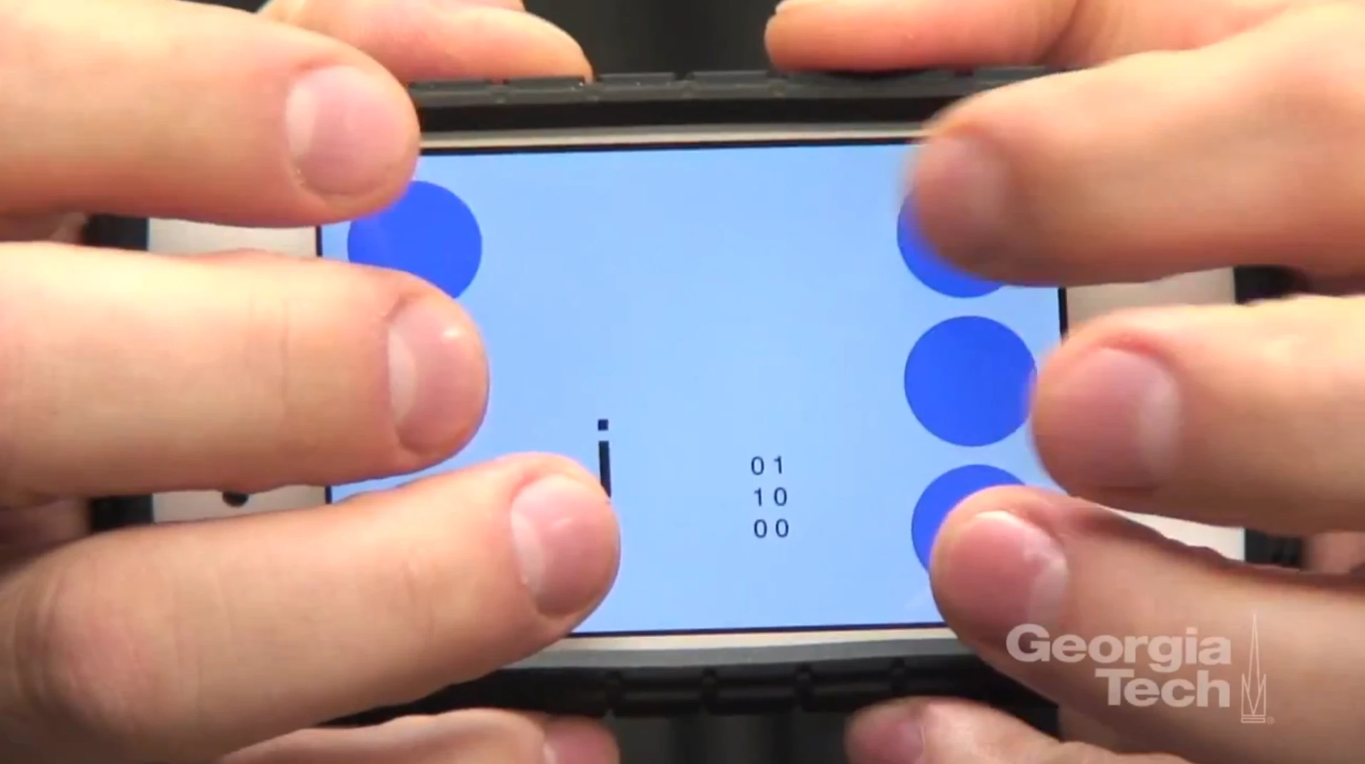 It is envisaged Brailletouch may one day be used by any smartphone user with a need for eyes-free writing or texting