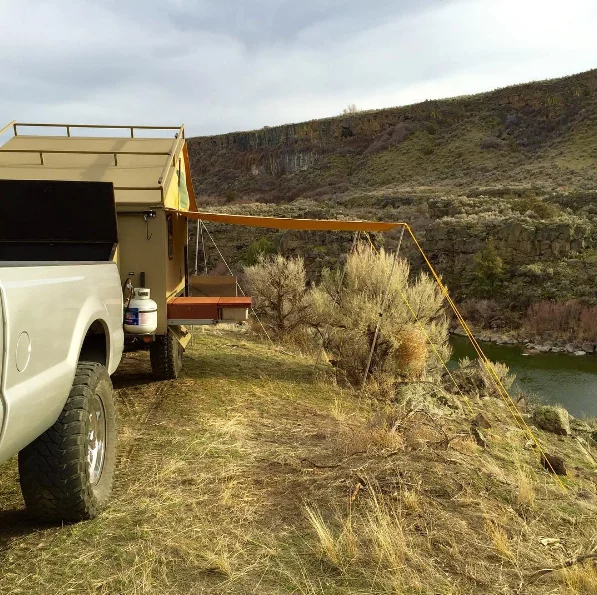 UGOAT's Basecamp prototype includes various folding and sliding equipment to keep it compact on the road but comfy at camp