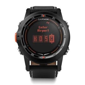 The Garmin D2 pilot watch contains a worldwide database of airports