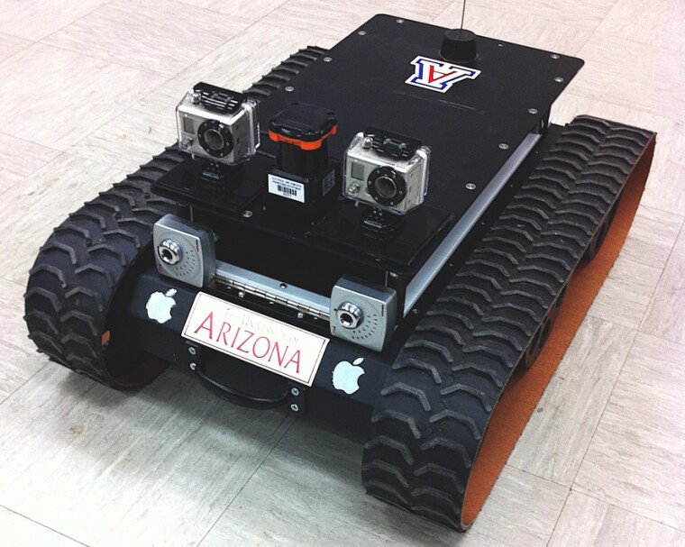 One of the prototype caving rovers