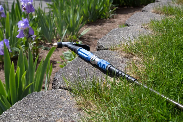 The Aquor Hose Adapter can be affixed to typical gardening appliances like sprinklers and nozzles
