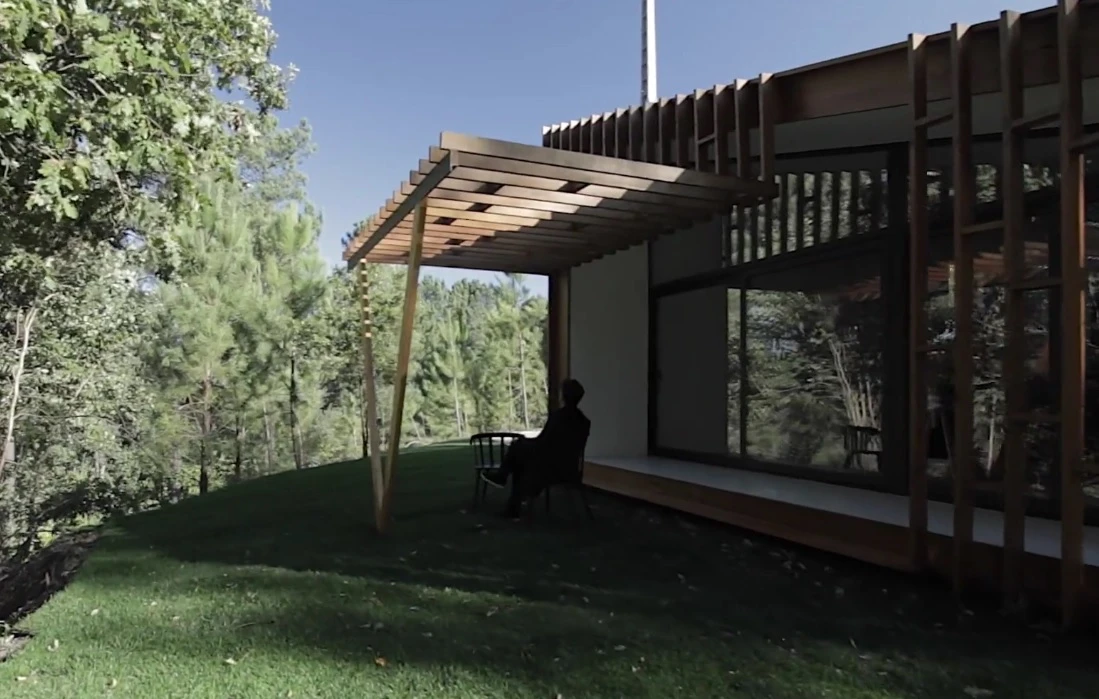 The Gomos home includes an outdoor terrace