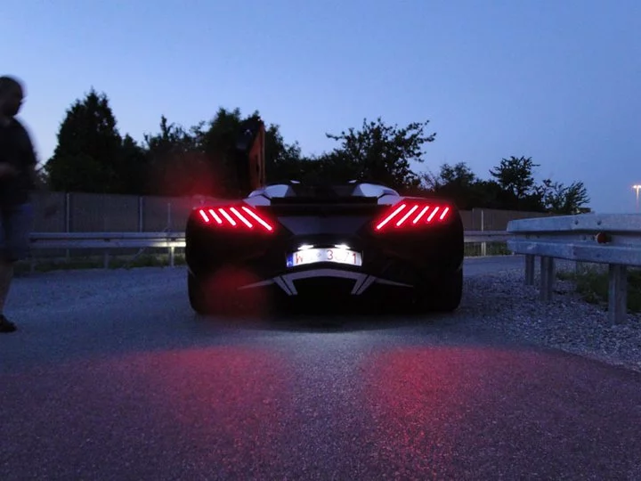 The 2011 prototype's rear looks like a fanged snake